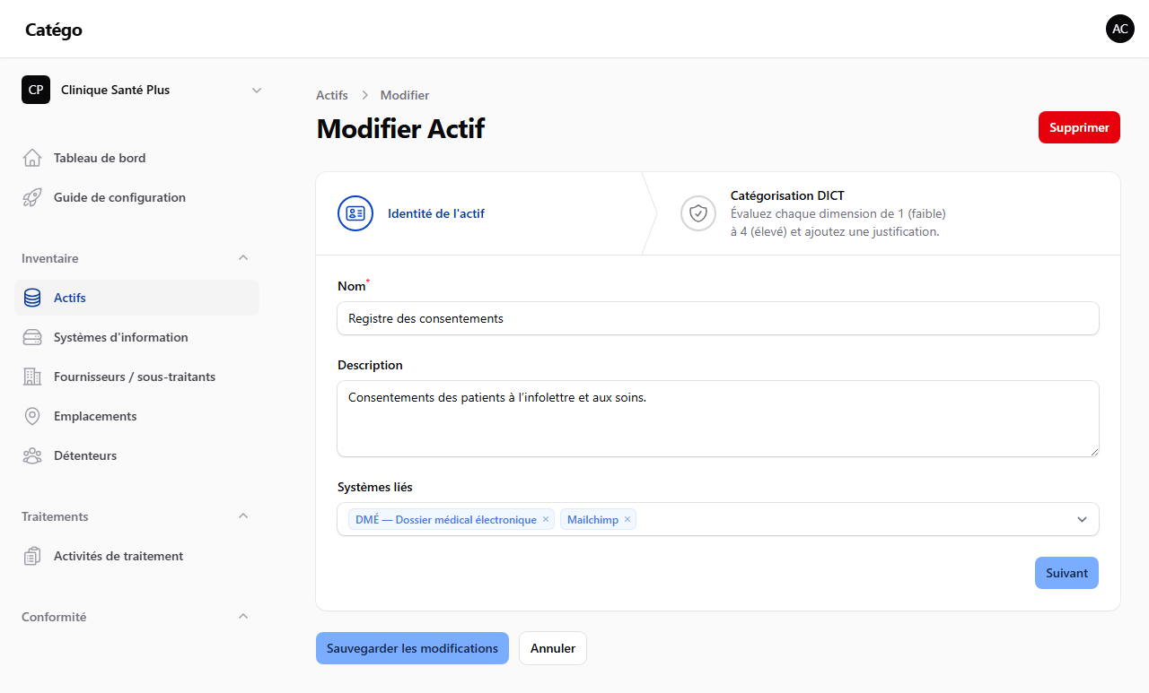 AI-assisted categorization and suggestions in Catégo